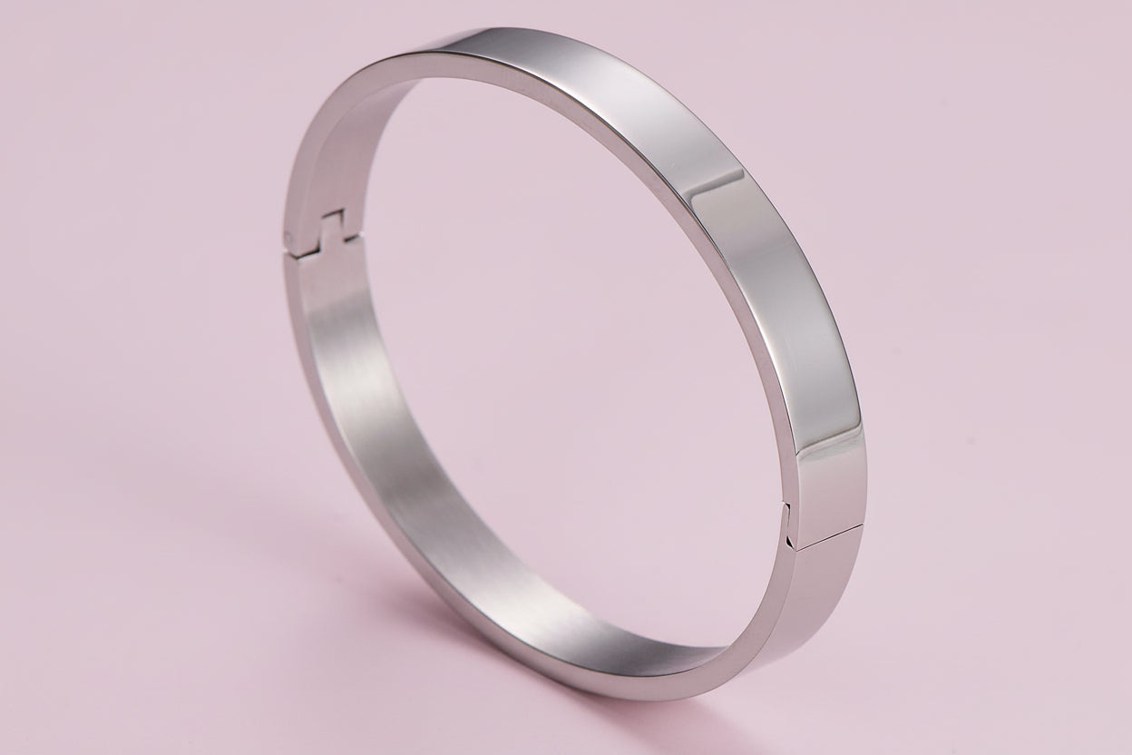 Bracelet Jonc Minimaliste — Noir - CURVY