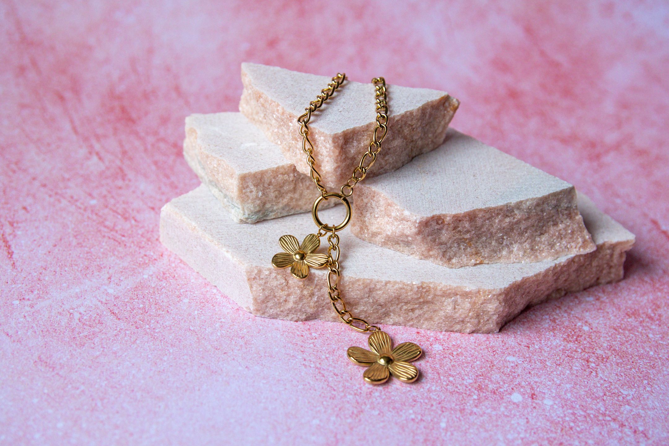 Collier Sautoir Fleurs