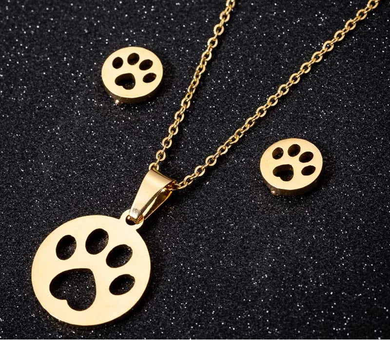 Collier et boucles d'oreilles fantaisies Animaux