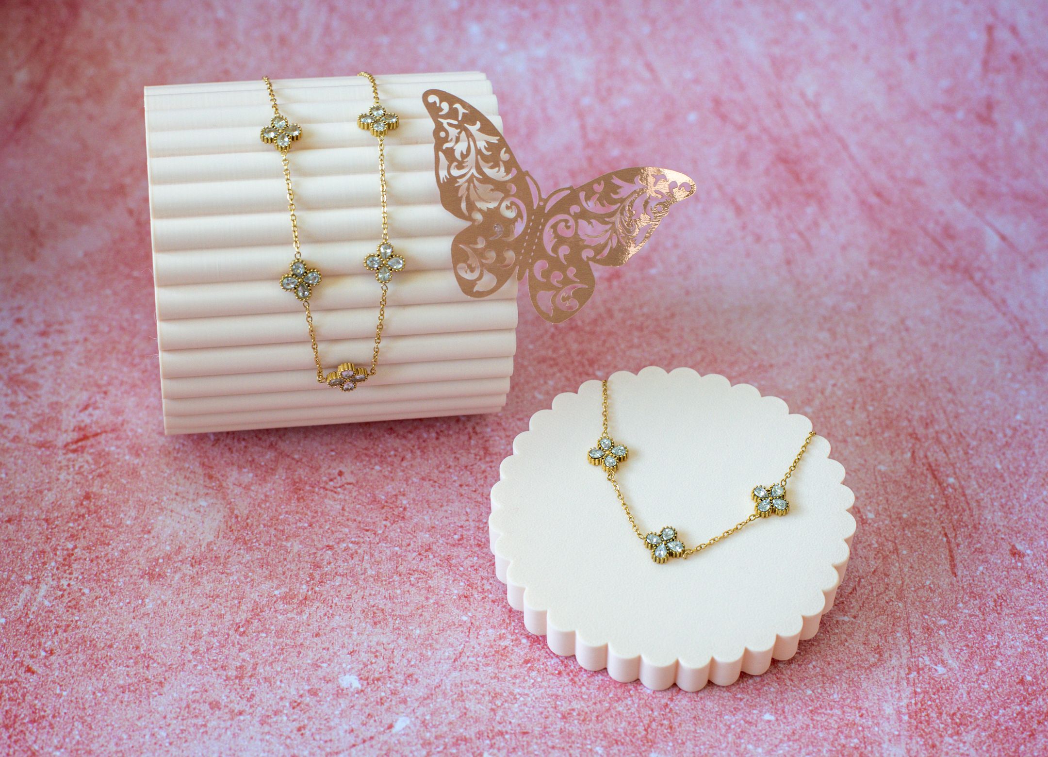 Collier, Bracelet et Boucles d'Oreilles Trêfles