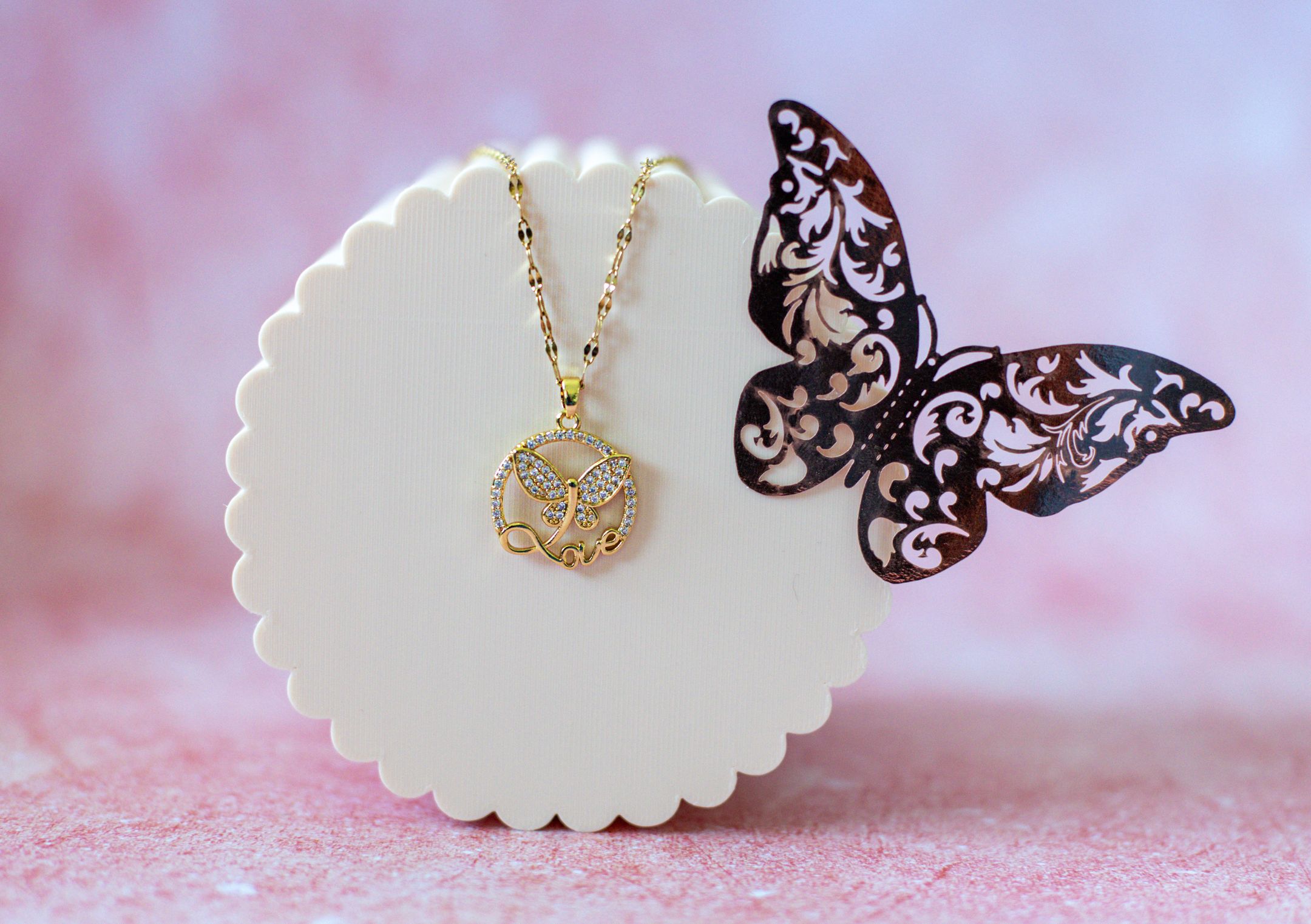 Collier Papillon Amour
