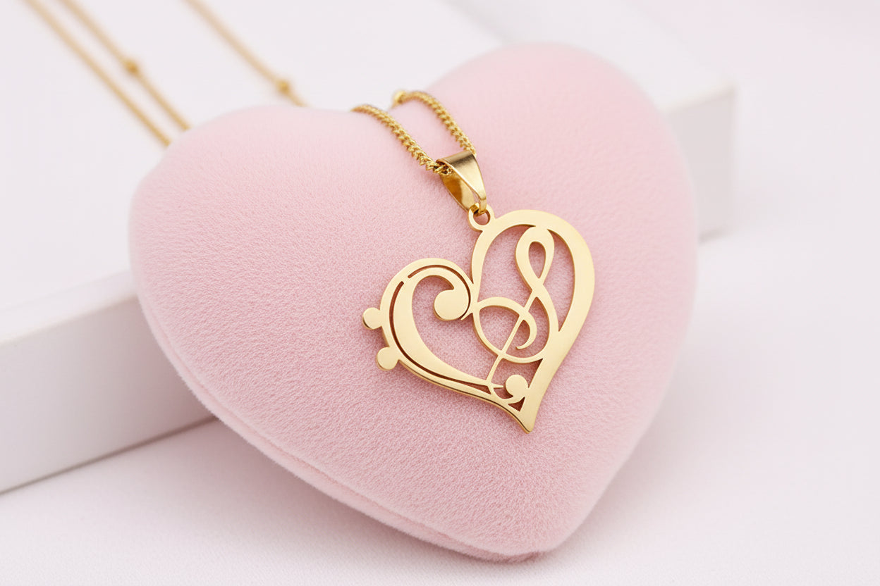 Collier Coeur Musical
