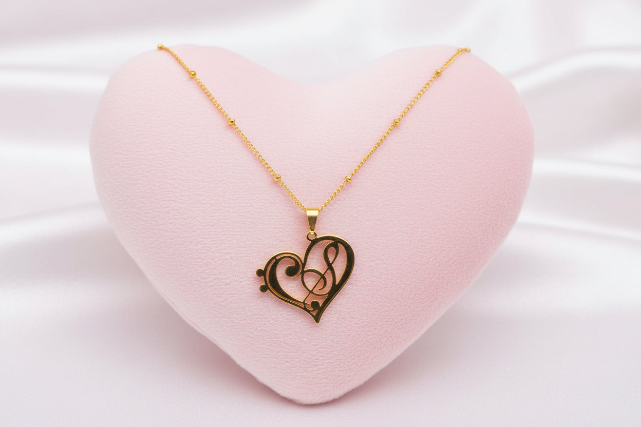 Collier Coeur Musical