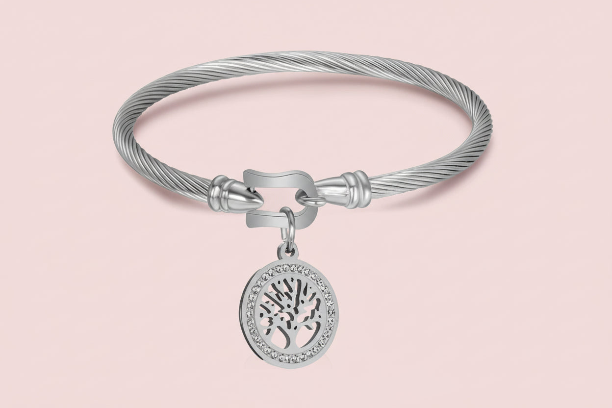 Collection Arbre de Vie  en acier inoxydable plaqué or