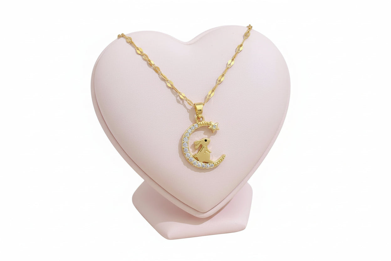 Moon and Rabbit Necklace