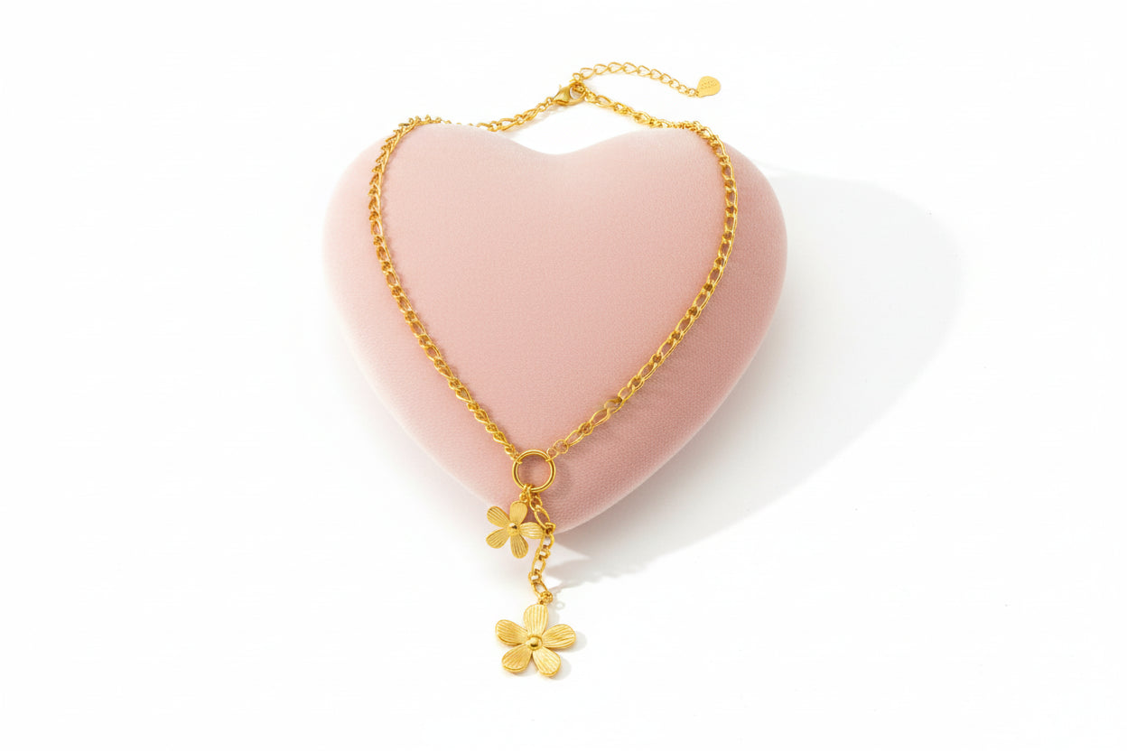 Collier Sautoir Fleurs