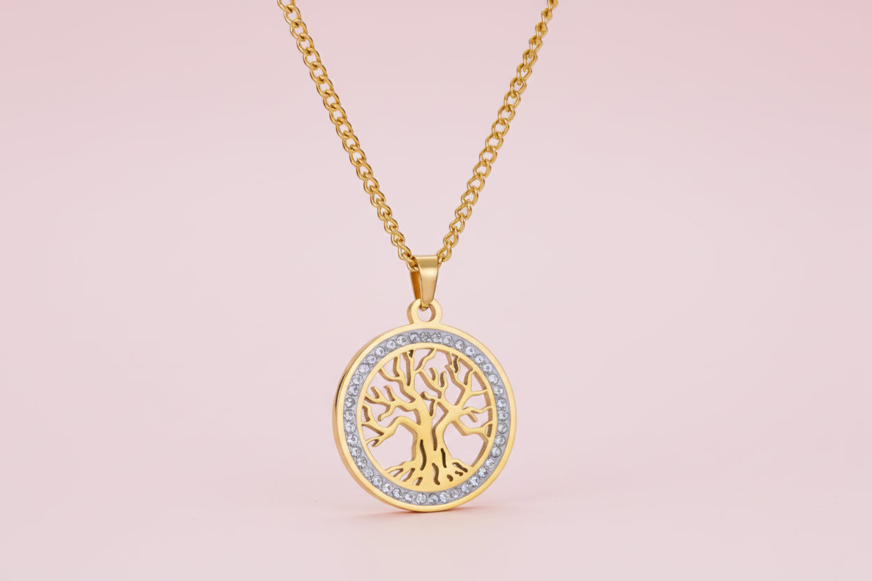 Collection Arbre de Vie  en acier inoxydable plaqué or