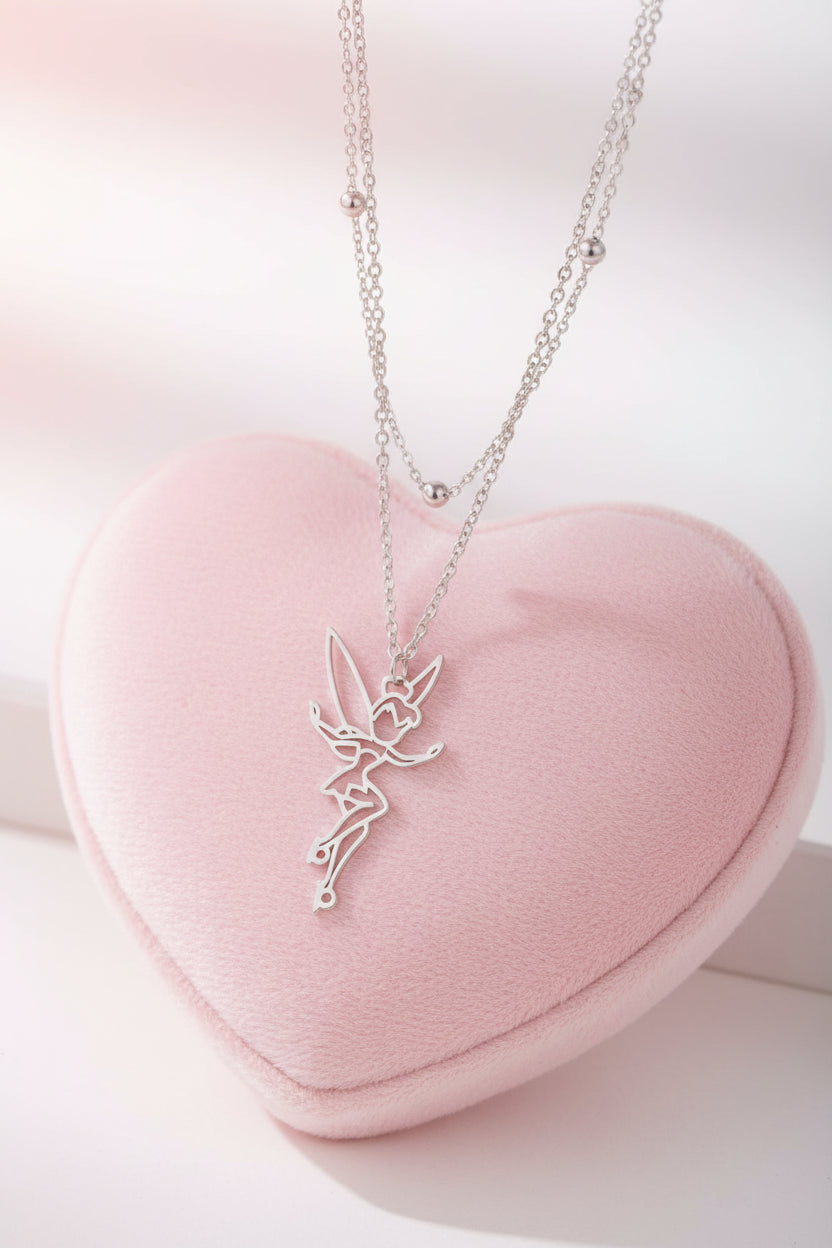 Hanging Fairy Necklace - Double Chain
