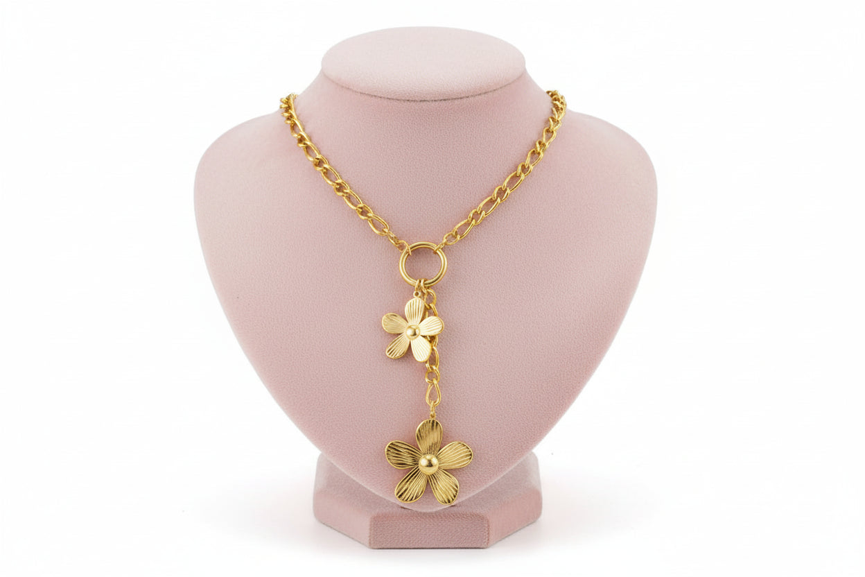 Collier Sautoir Fleurs