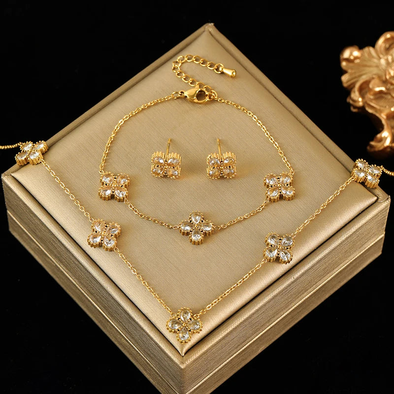 Collier, Bracelet et Boucles d'Oreilles 🌷