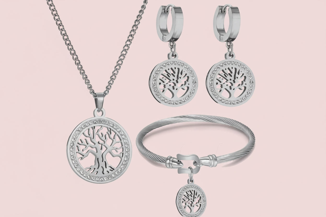 Collection Arbre de Vie  en acier inoxydable plaqué or