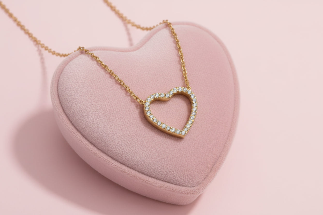 Collier Cœur Brillant