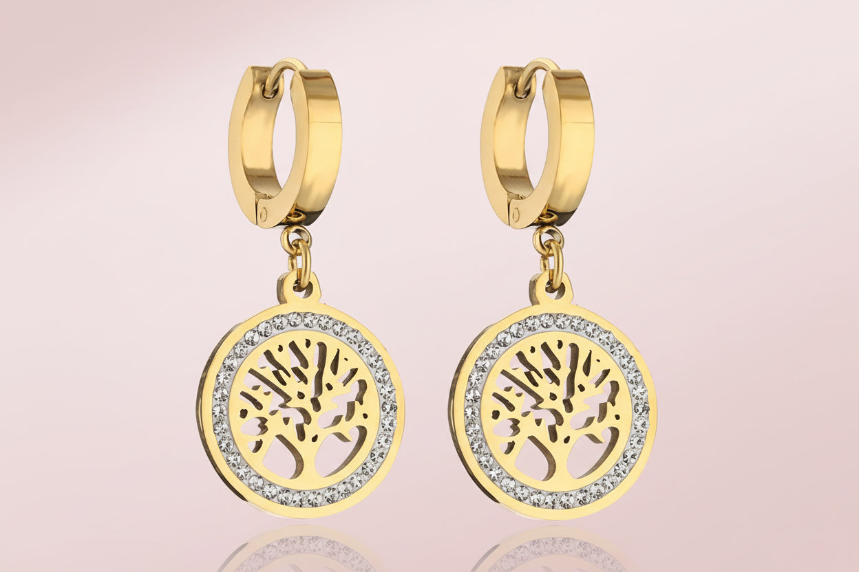 Collection Arbre de Vie  en acier inoxydable plaqué or